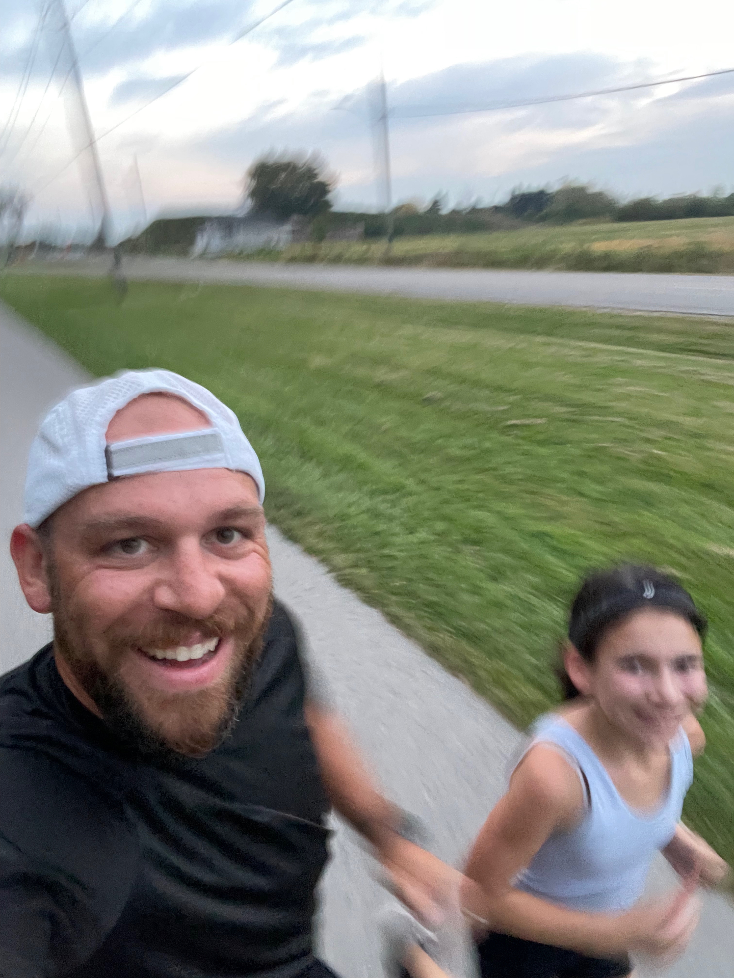Running with daughter